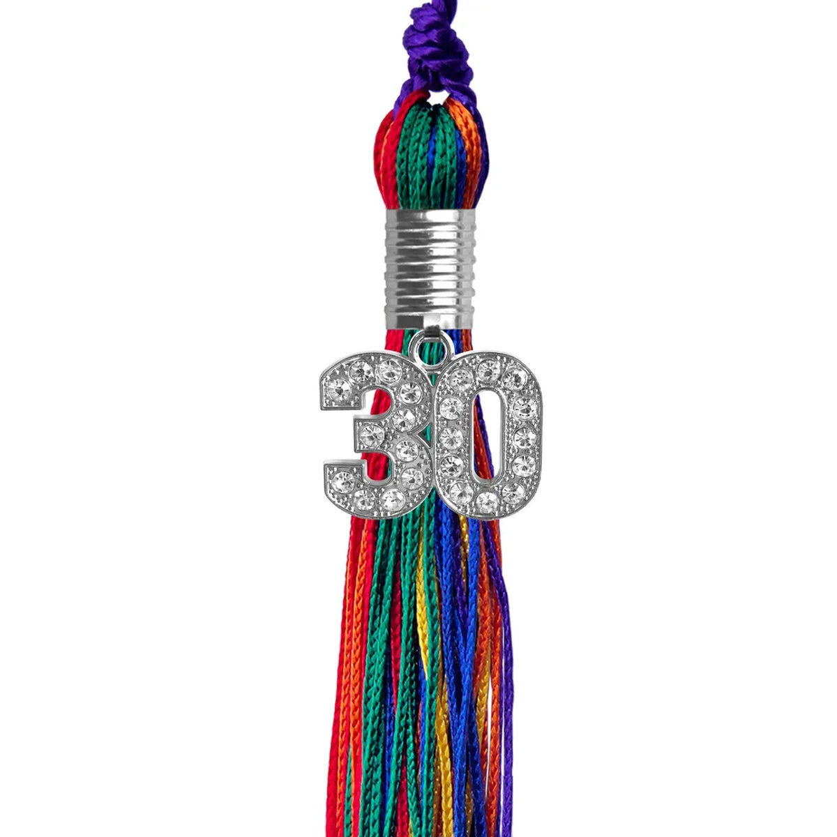 Rainbow Graduation Tassel with Silver Bling Charm by Endea Graduation