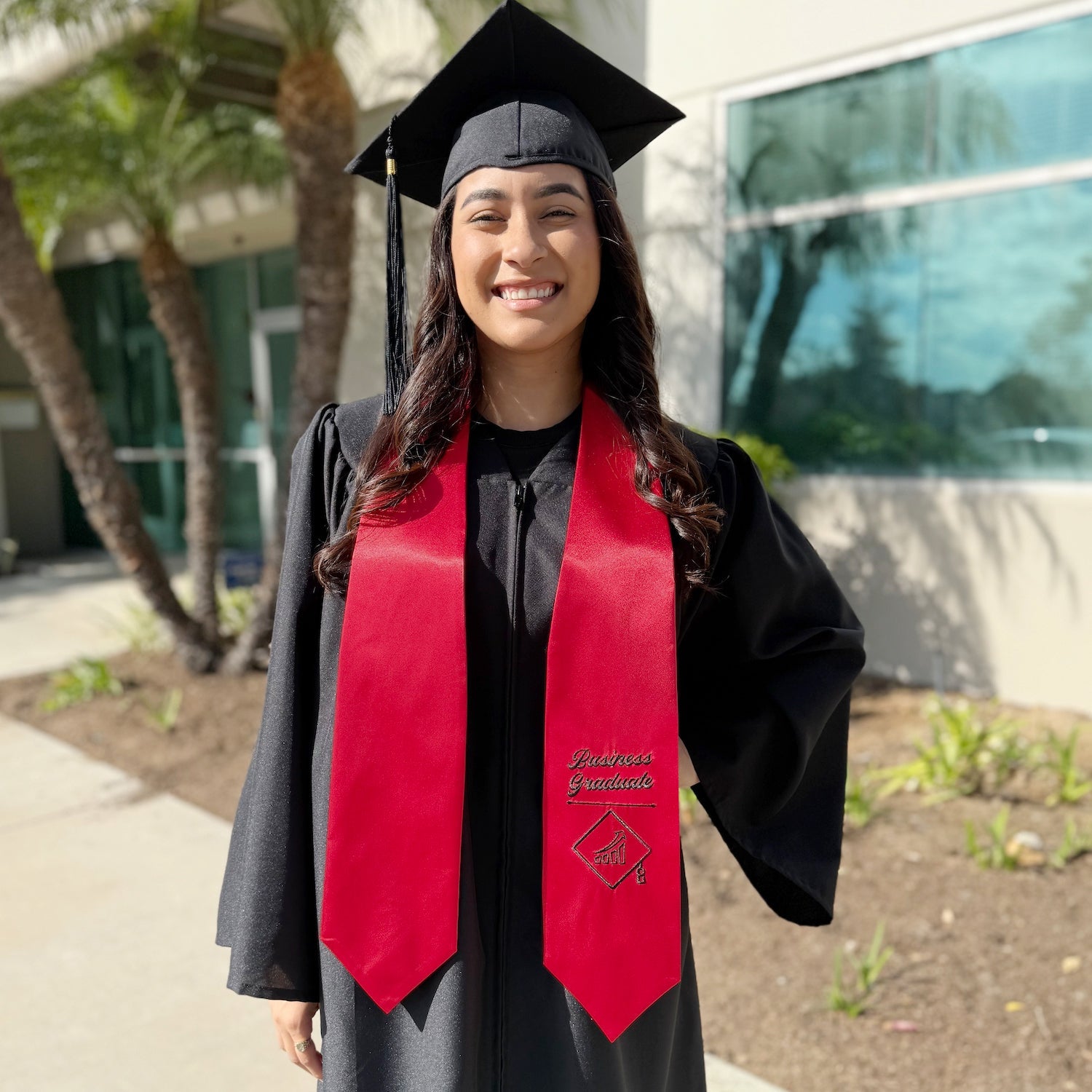 Endea Graduation Red Business Graduate Stole/Sash with Classic Tips Endea Graduation Red Business Graduate Stole/Sash with Classic Tips