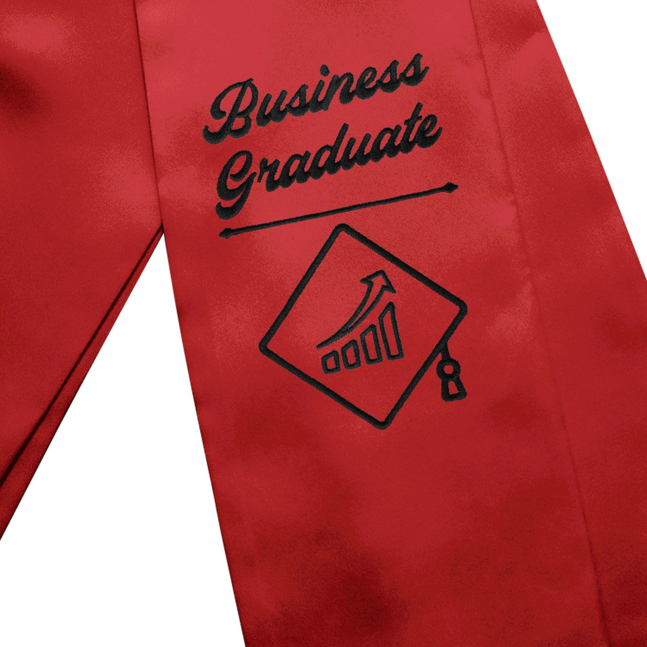 Red Business Graduate Stole/Sash with Classic Tips - Endea Graduation