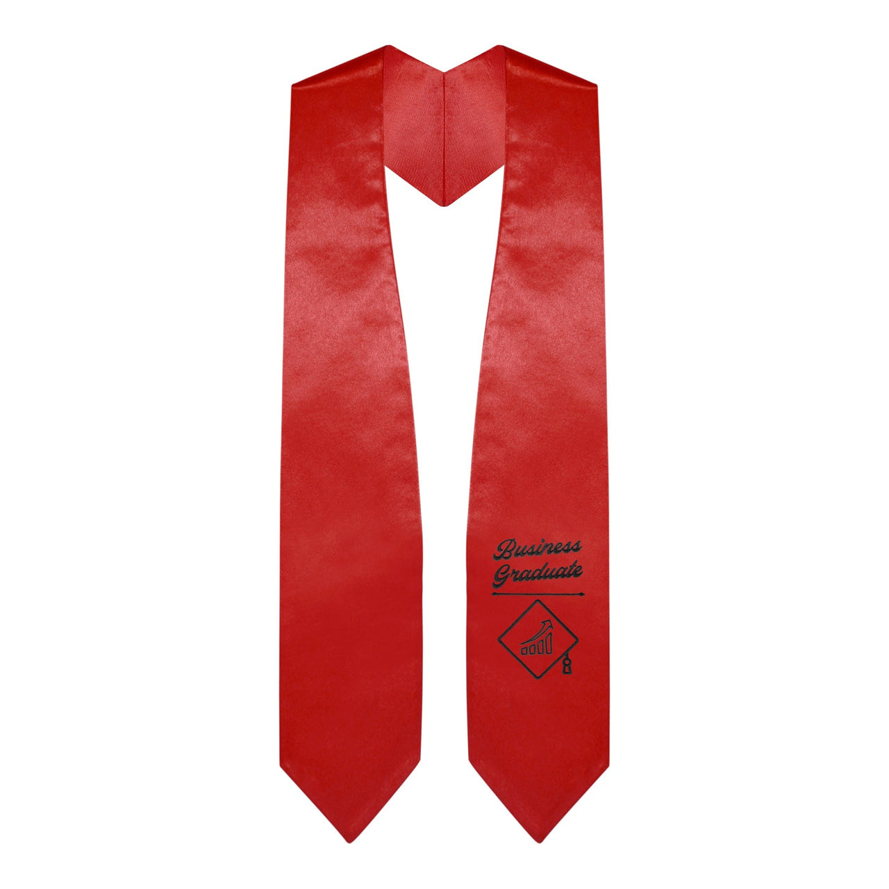 Red Business Graduate Stole/Sash with Classic Tips - Endea Graduation