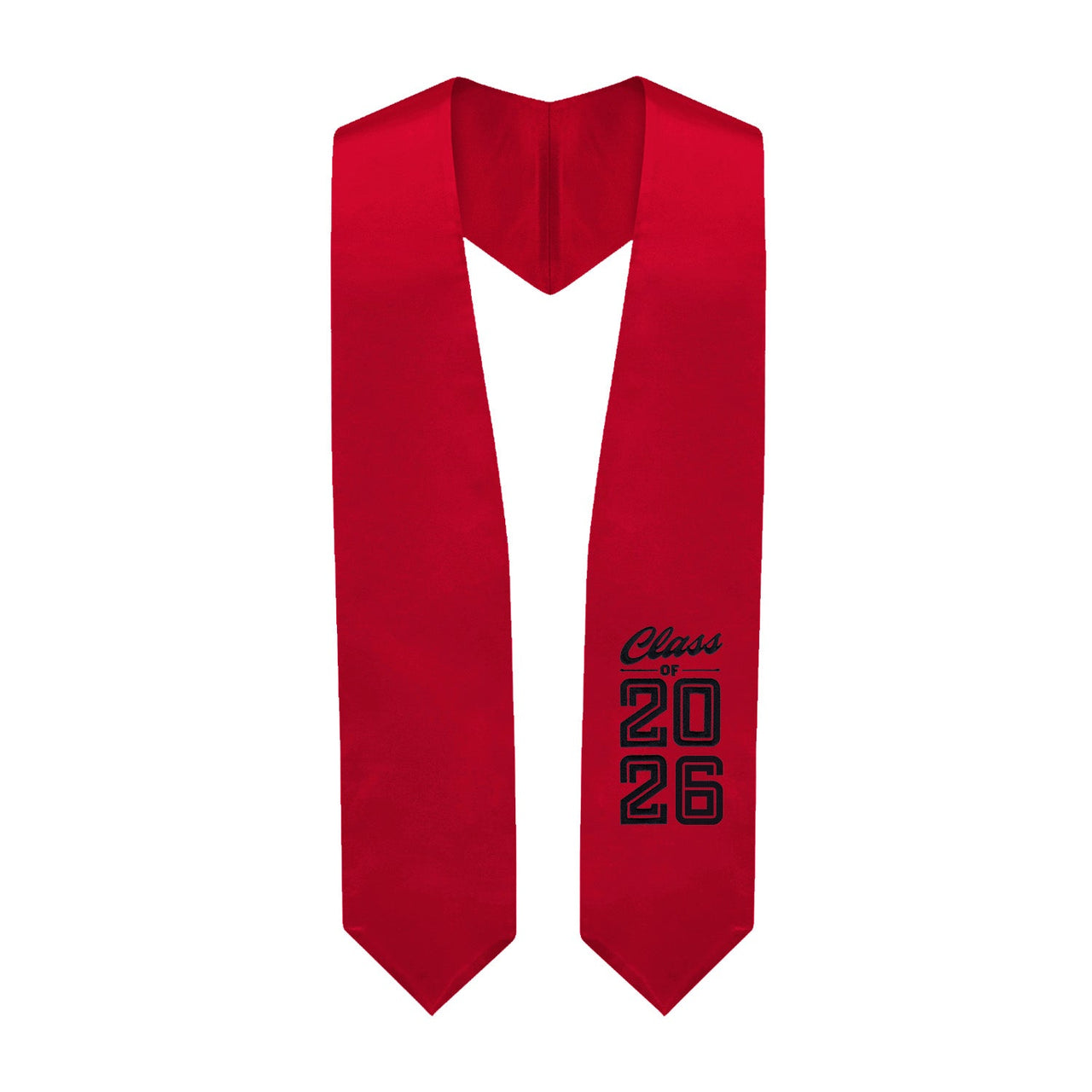 Red Class of 2026 Graduation Stole/Sash with Classic Tips - Endea Graduation