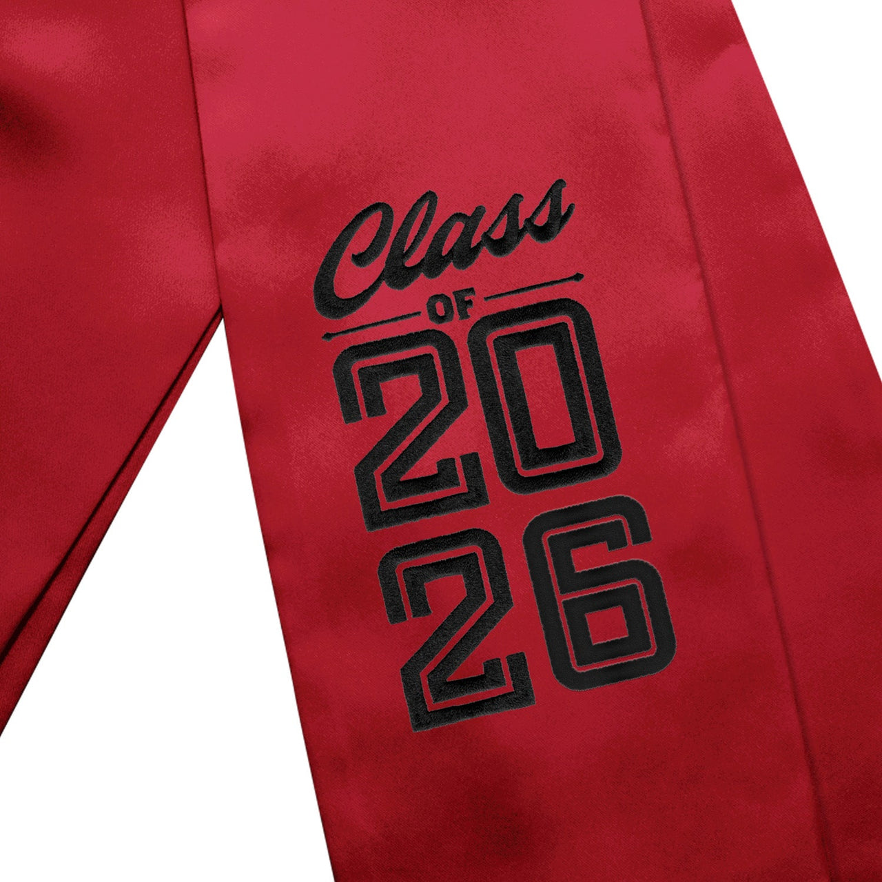 Red Class of 2026 Graduation Stole/Sash with Classic Tips - Endea Graduation
