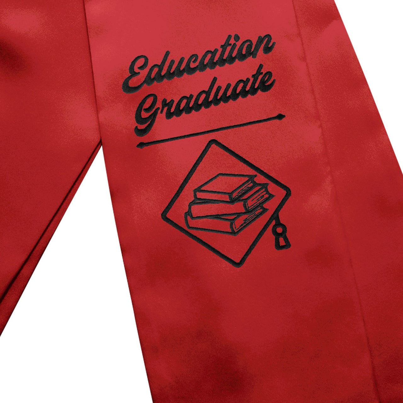 Red Education Graduate Stole/Sash with Classic Tips - Endea Graduation