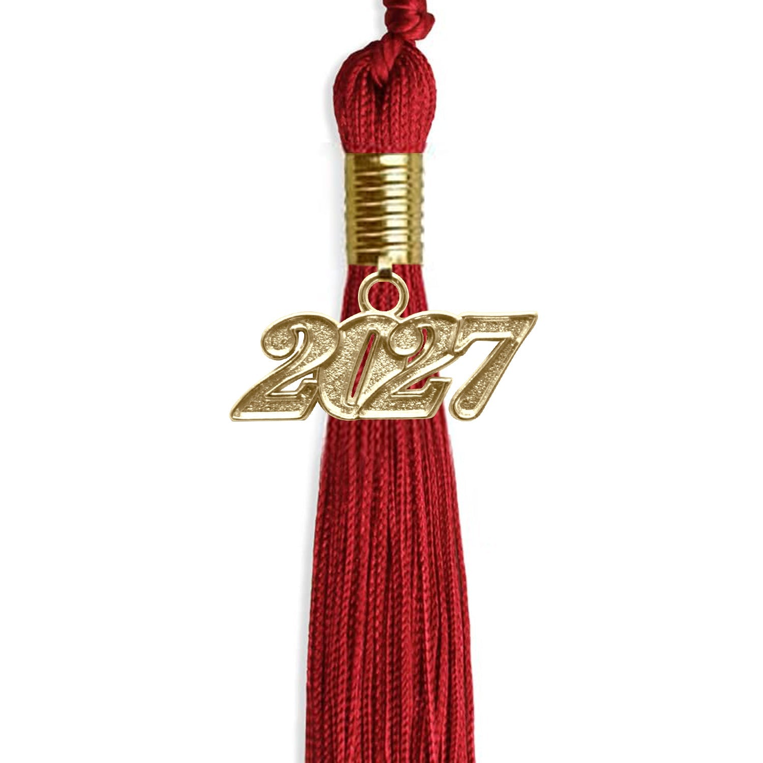 Red Graduation Tassel with Gold Date Drop - Endea Graduation