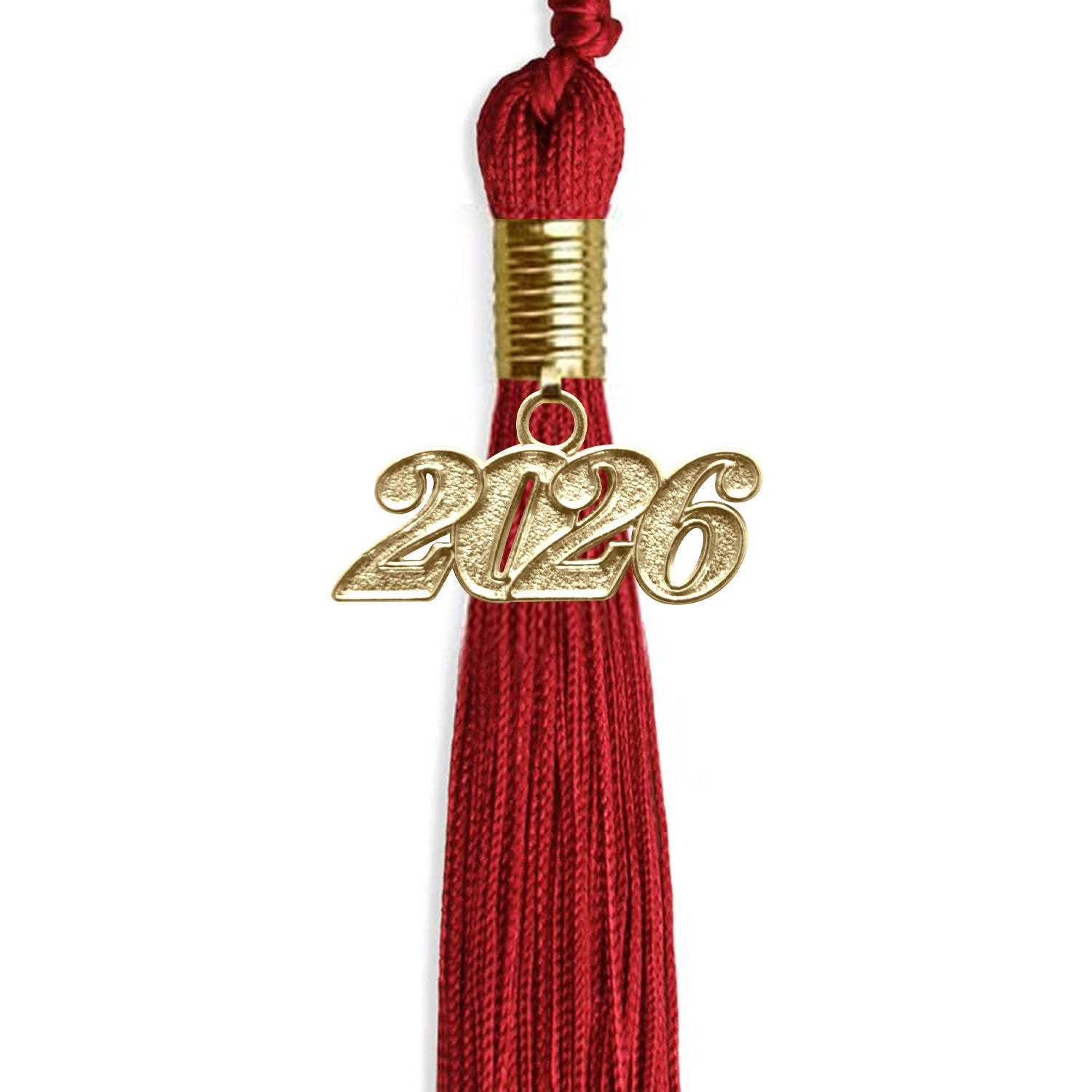 Red Graduation Tassel with Gold Date Drop - Endea Graduation