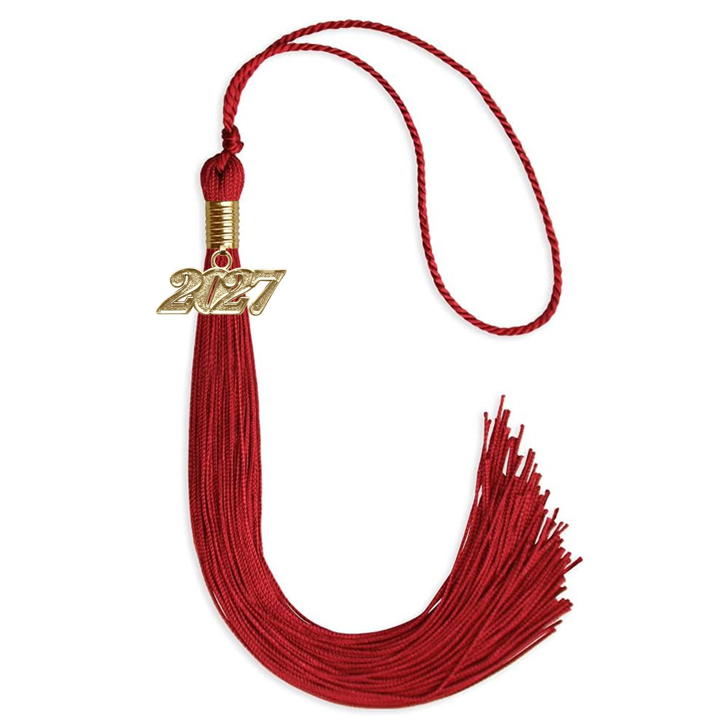 Red Graduation Tassel with Gold Date Drop - Endea Graduation