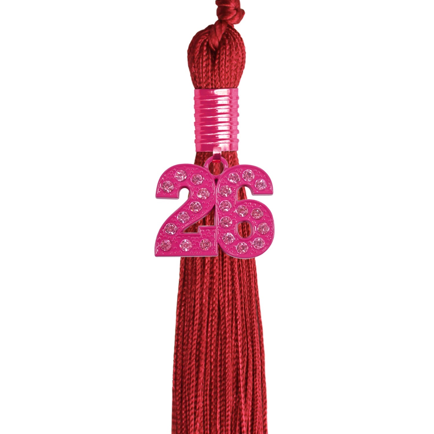 Red Graduation Tassel with Pink Bling Charm - Endea Graduation