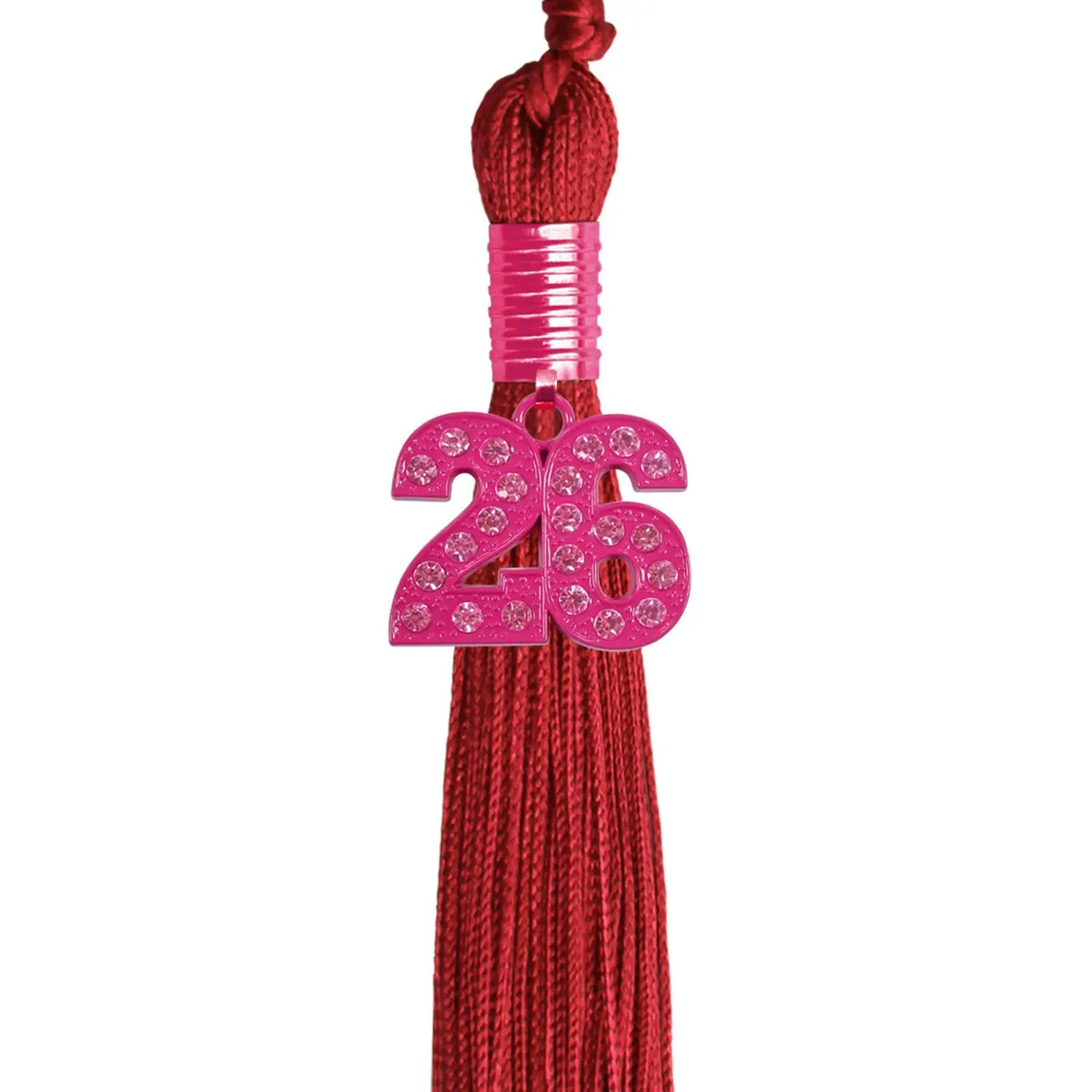 Red Graduation Tassel with Pink Bling Charm by Endea Graduation