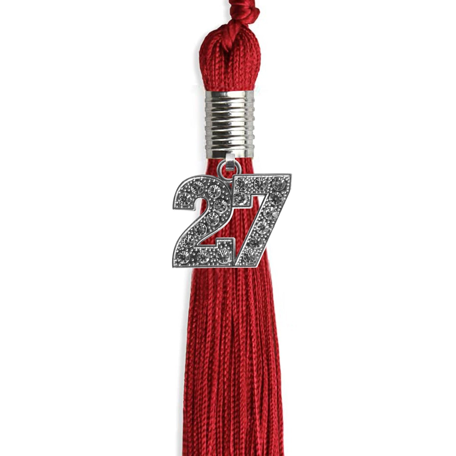 Red Graduation Tassel with Silver Date Drop - Endea Graduation