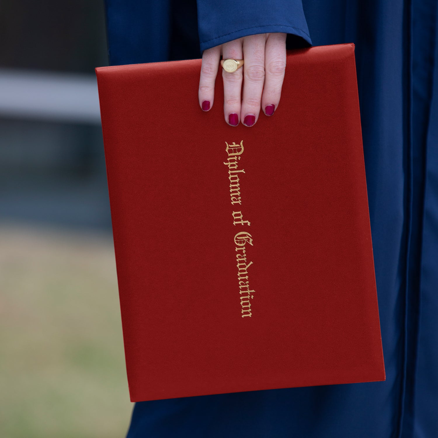 Red Imprinted Diploma Cover for 8.5" x 11" diploma - Endea Graduation