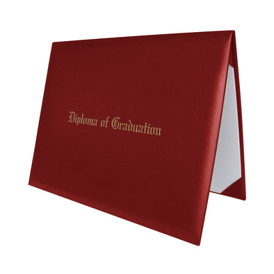 Red Imprinted Diploma Cover for 8.5" x 11" diploma - Endea Graduation