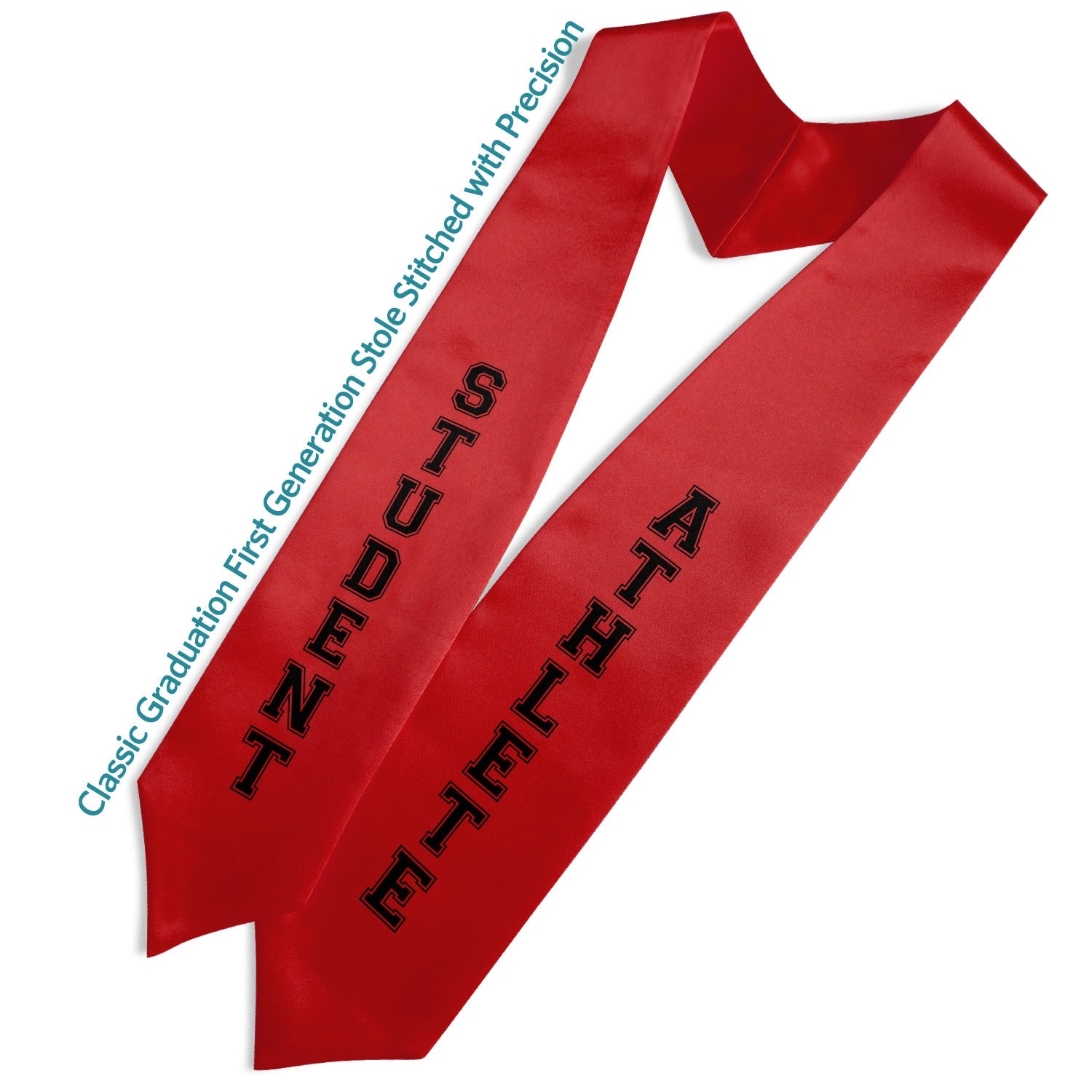 Red Student Athlete Graduate Stole/Sash with Classic Tips - Endea Graduation