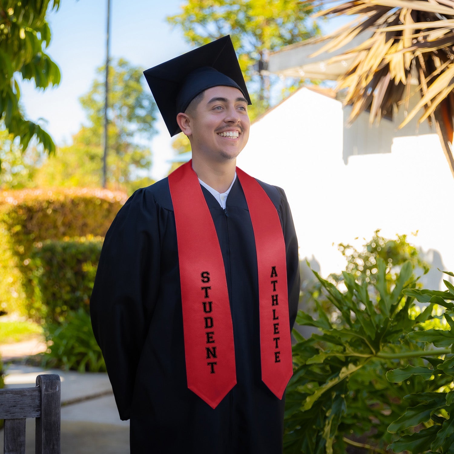 Red Student Athlete Graduate Stole/Sash with Classic Tips - Endea Graduation
