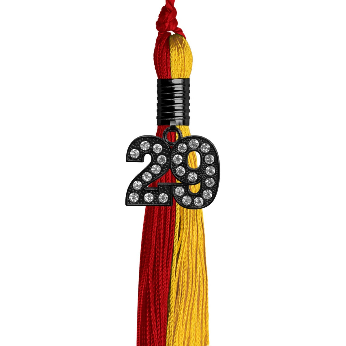 Red/Gold Graduation Tassel with Black Bling Charm - Endea Graduation