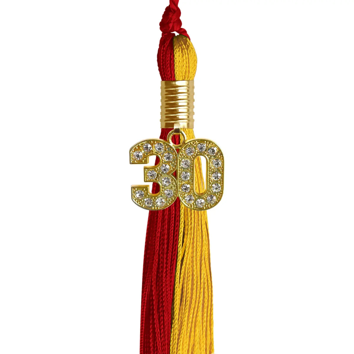 Red/Gold Graduation Tassel with Gold Bling Charm - Endea Graduation