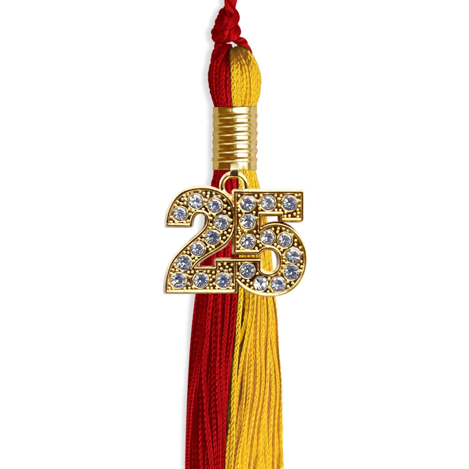 Red/Gold Graduation Tassel with Gold Date Drop - Endea Graduation