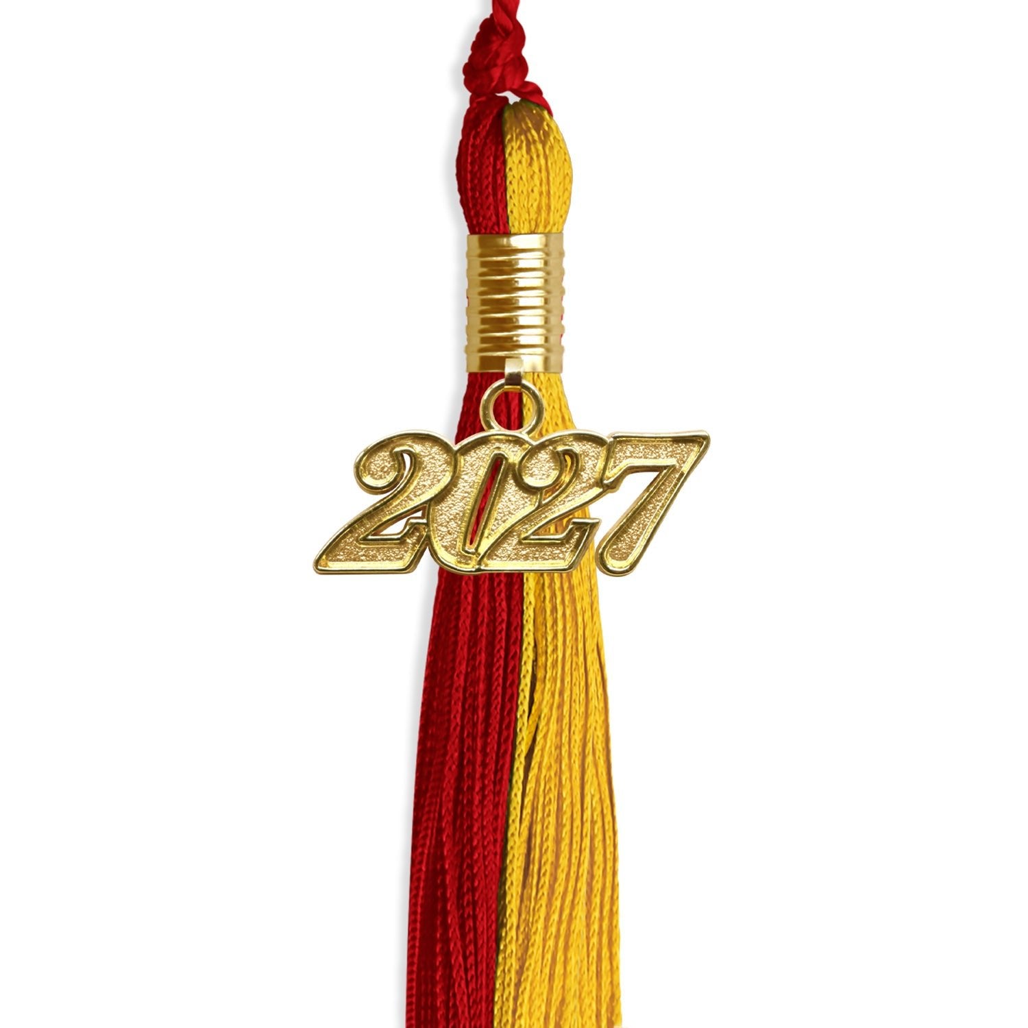 Red/Gold Graduation Tassel with Gold Date Drop - Endea Graduation