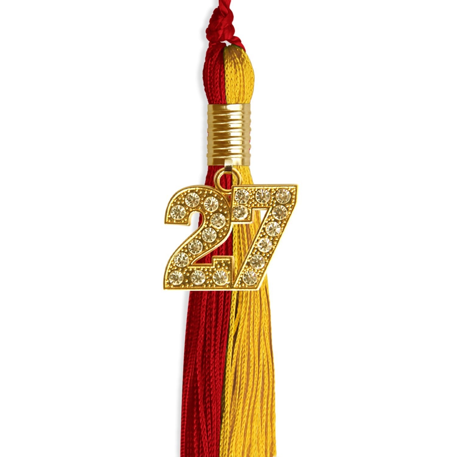 Red/Gold Graduation Tassel with Gold Date Drop - Endea Graduation