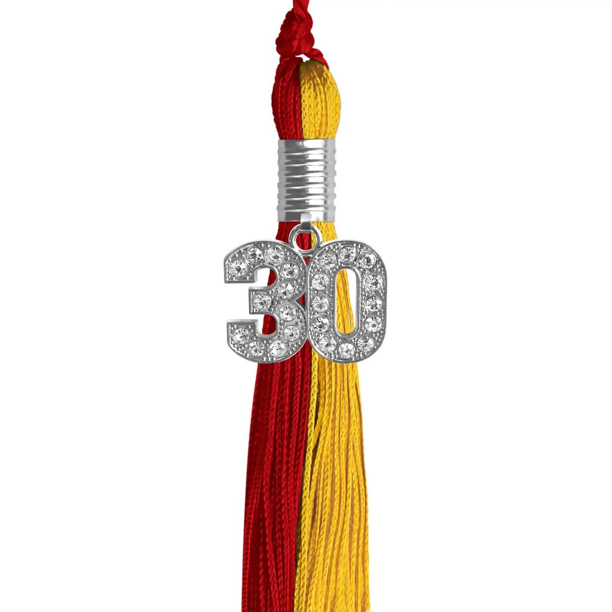 Red/Gold Graduation Tassel with Silver Bling Charm - Endea Graduation