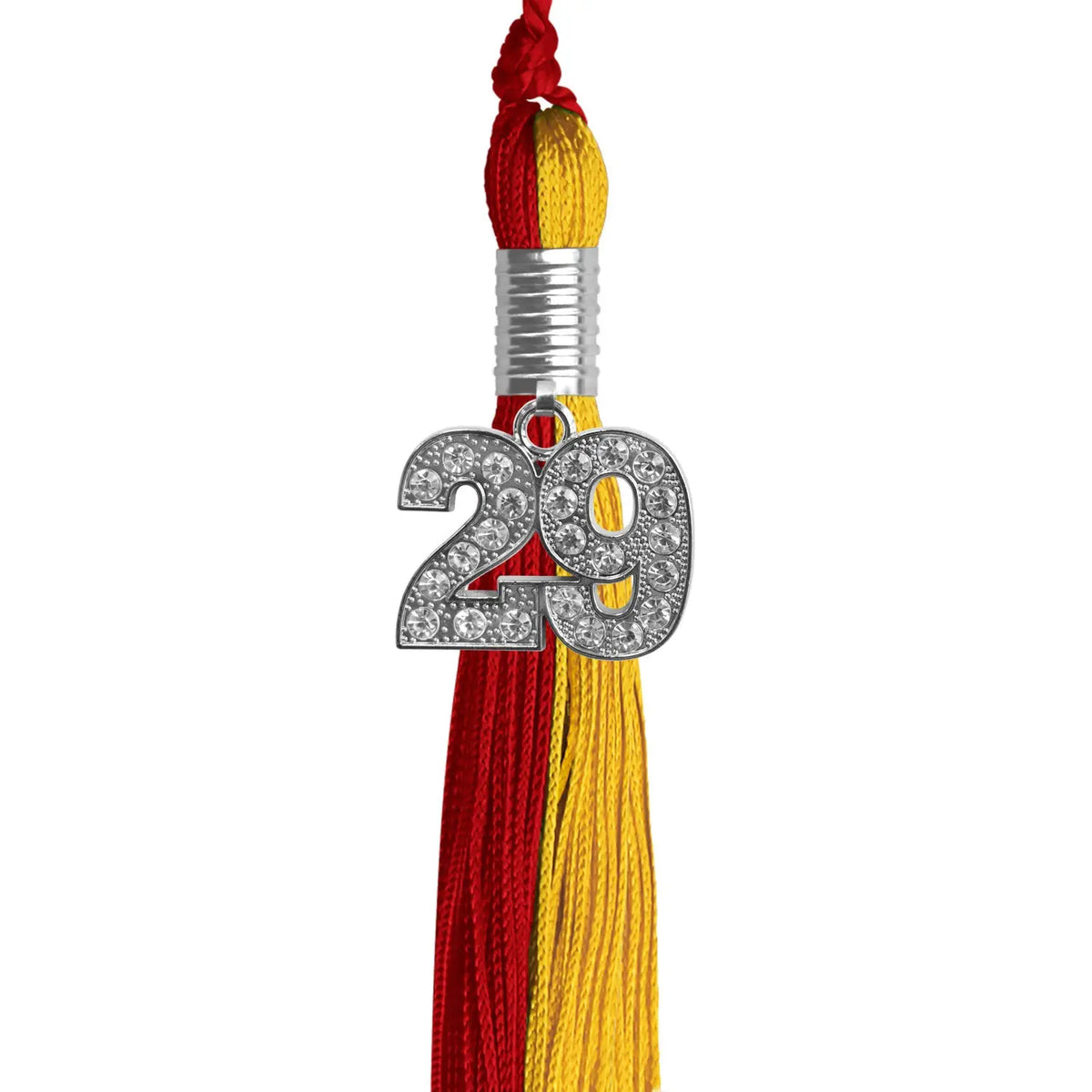 Red/Gold Graduation Tassel with Silver Bling Charm - Endea Graduation