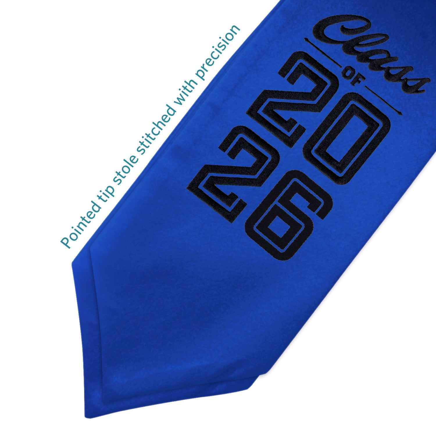 Royal Blue Class of 2026 Graduation Stole/Sash with Classic Tips - Endea Graduation