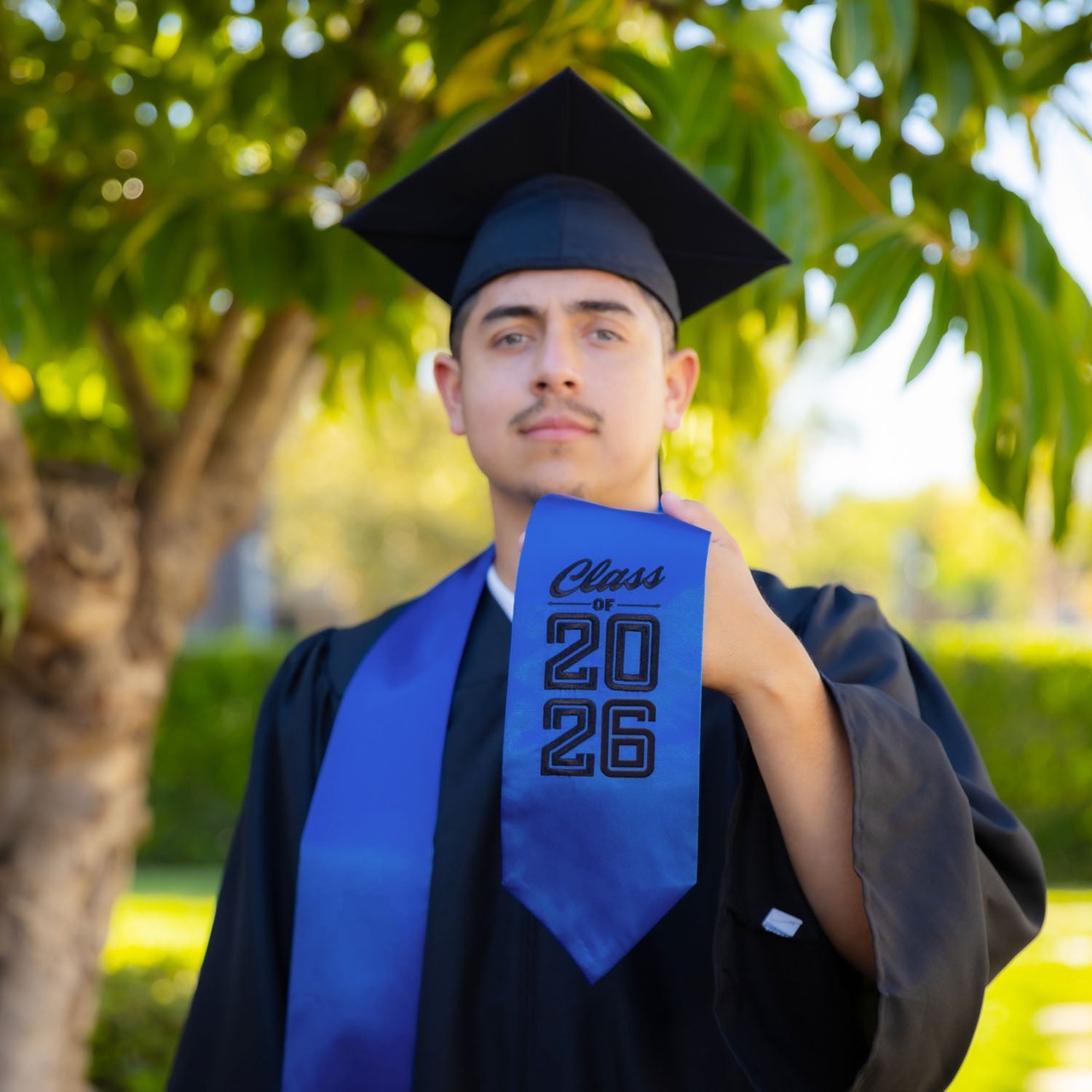 Royal Blue Class of 2026 Graduation Stole/Sash with Classic Tips - Endea Graduation