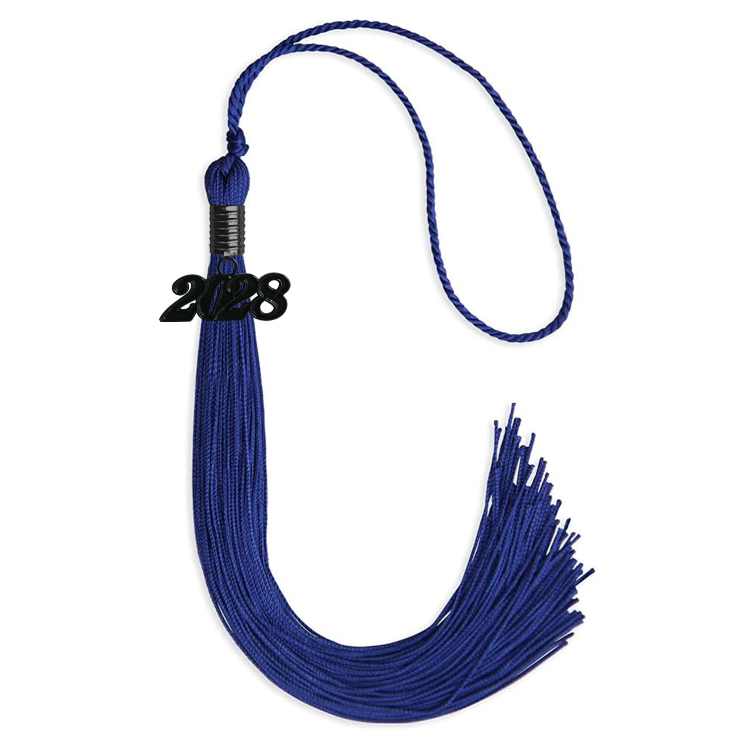 Royal Blue Graduation Tassel with Black Date Drop - Endea Graduation