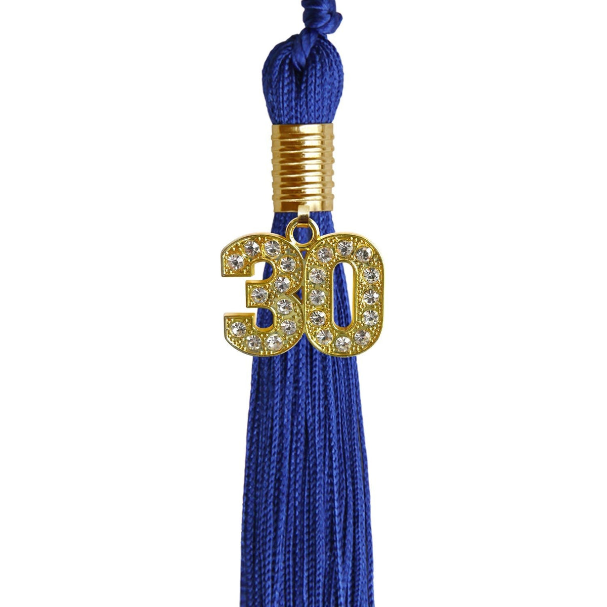 Royal Blue Graduation Tassel with Gold Bling Charm - Endea Graduation