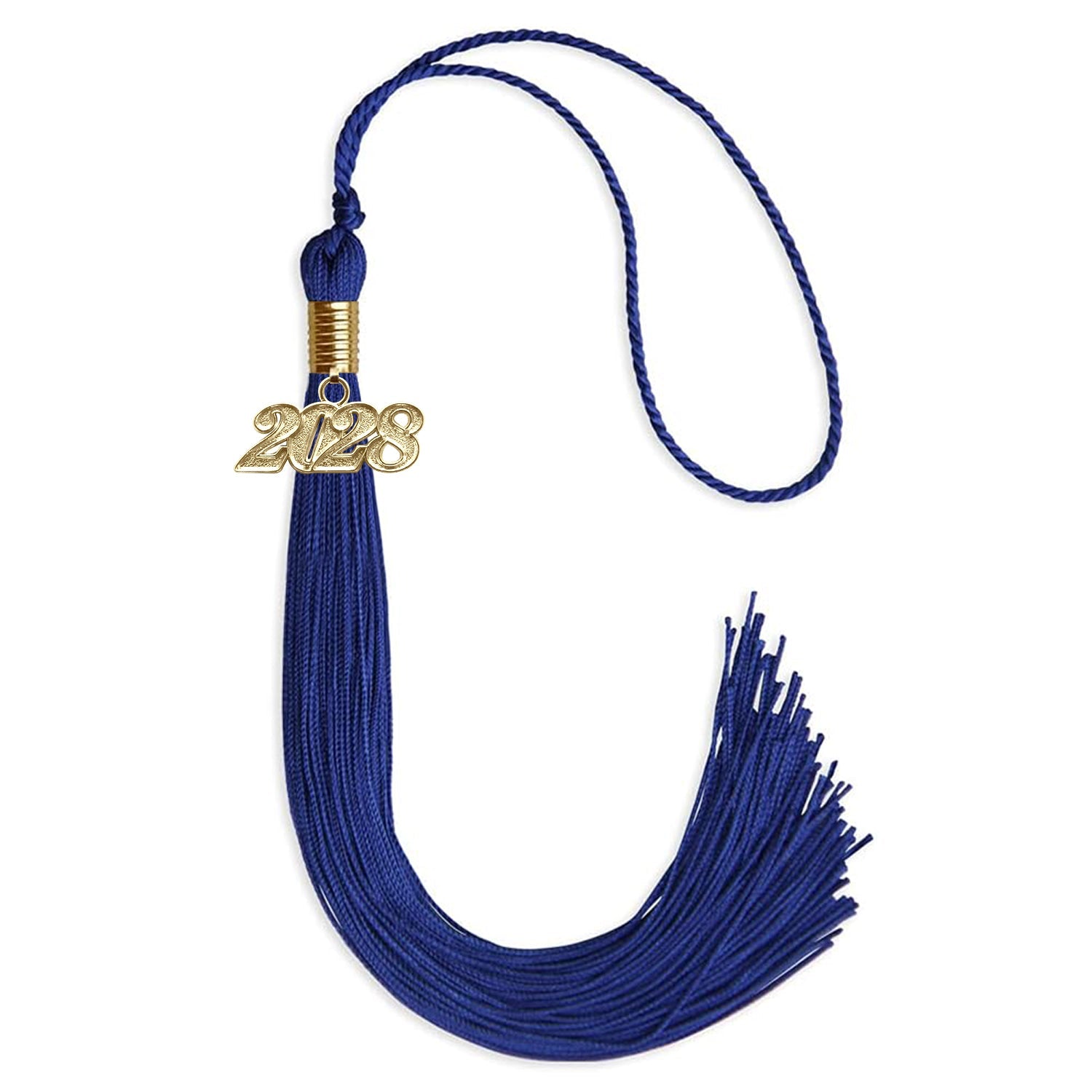 Royal Blue Graduation Tassel with Gold Date Drop - Endea Graduation