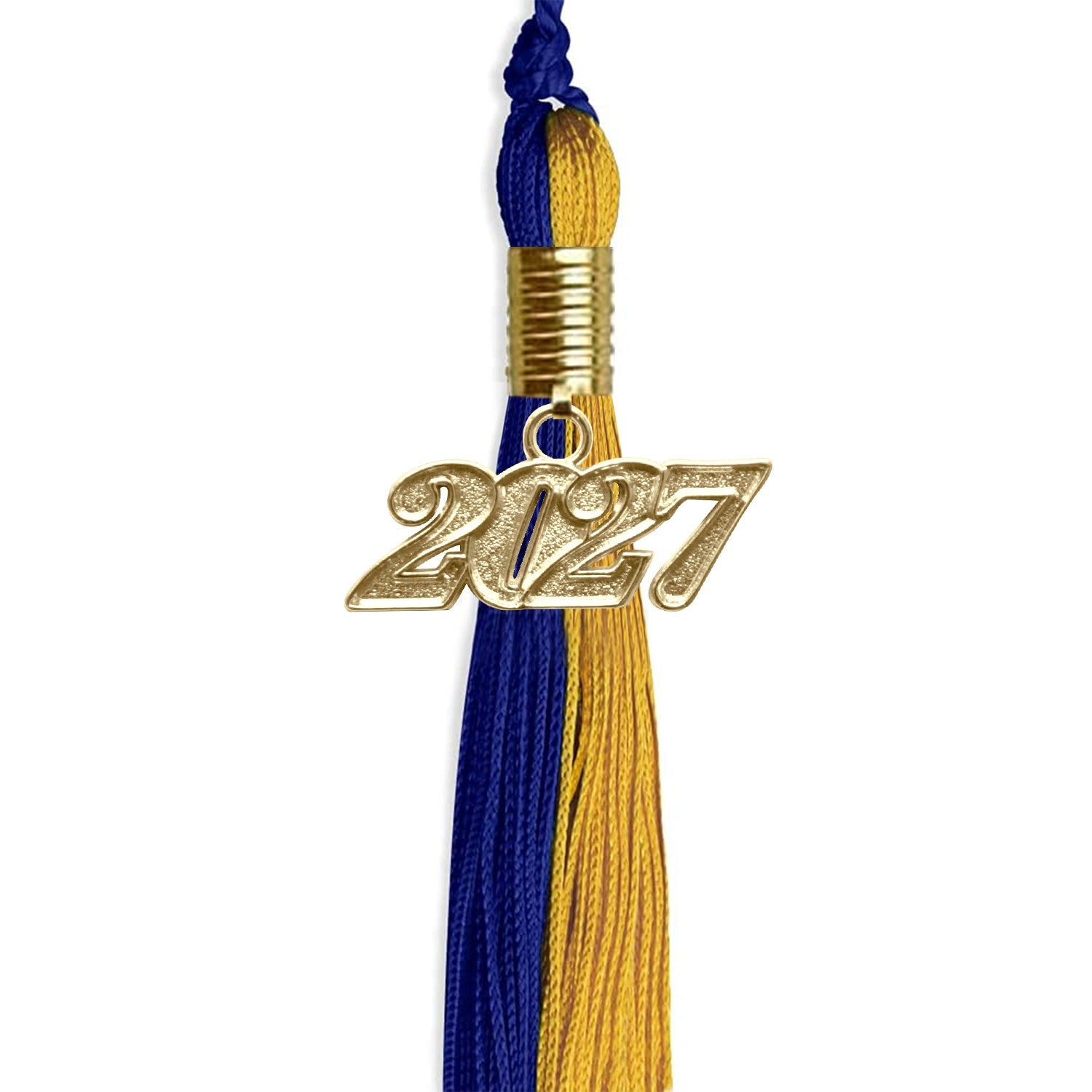 Royal Blue/Bright Gold Graduation Tassel with Gold Date Drop - Endea Graduation