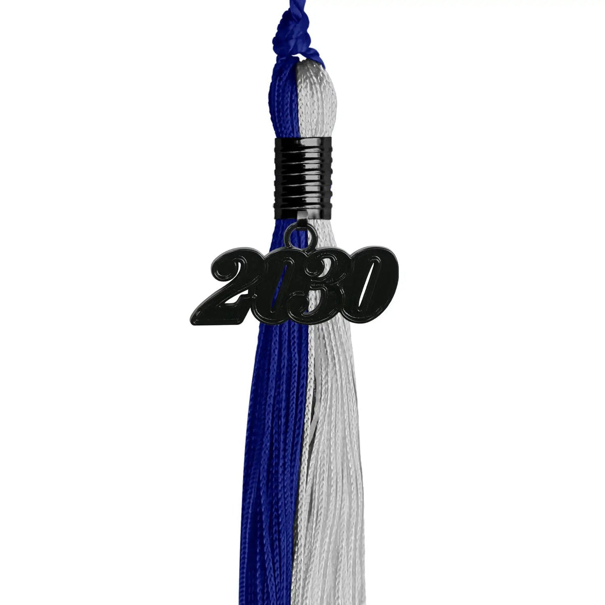 Royal Blue/Grey Graduation Tassel with Black Date Drop - Endea Graduation