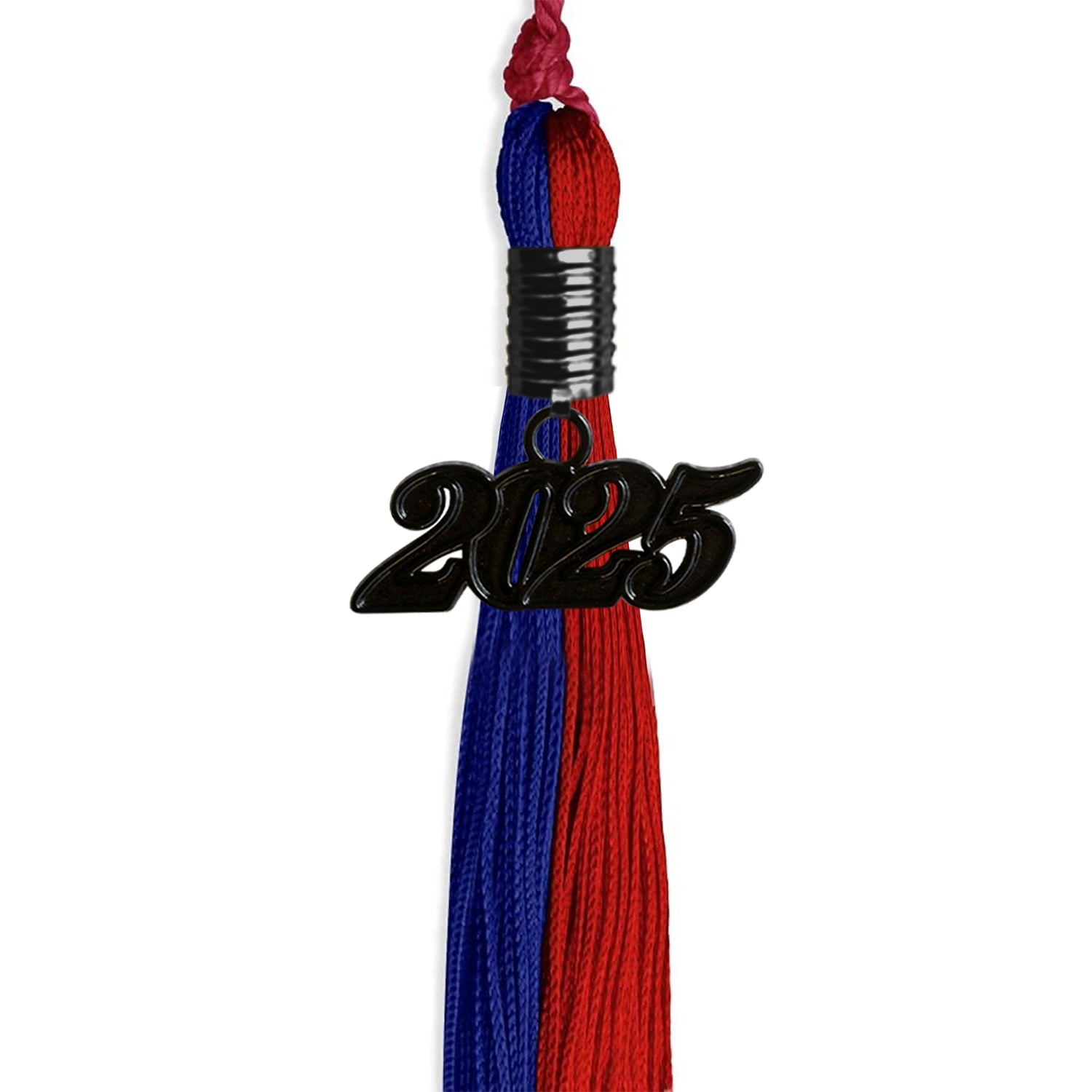 Royal Blue/Red Graduation Tassel with Black Date Drop - Endea Graduation