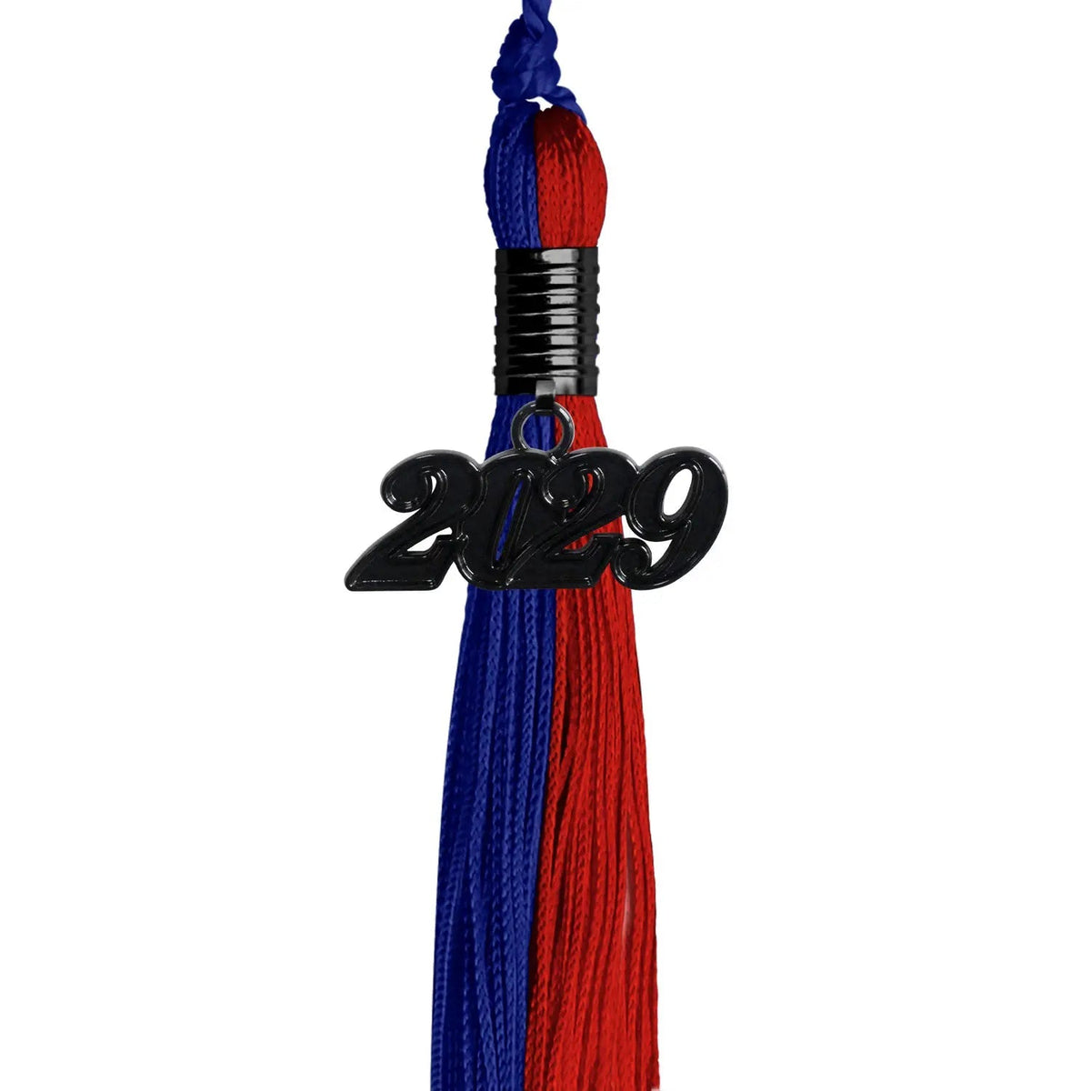 Royal Blue/Red Graduation Tassel with Black Date Drop - Endea Graduation