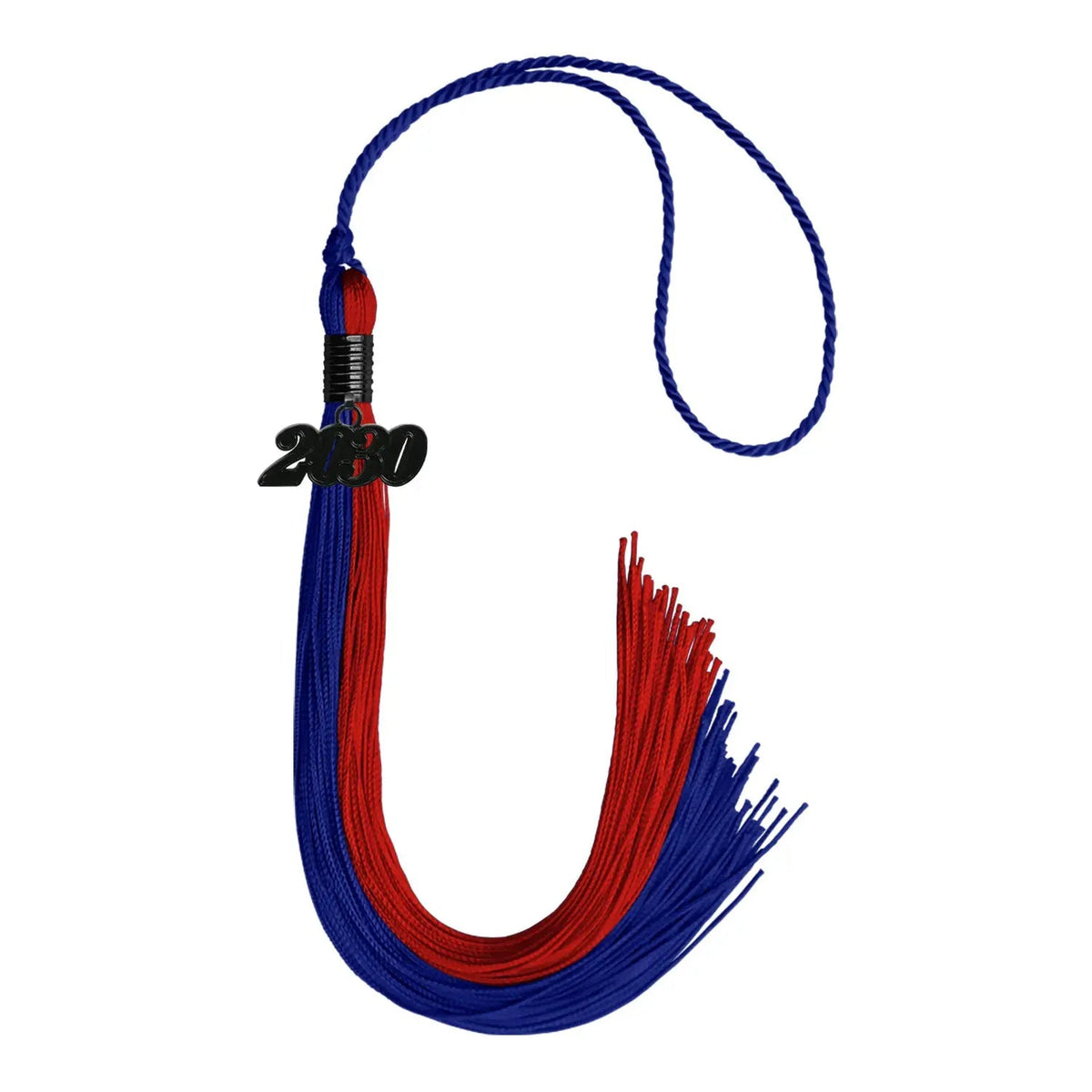 Royal Blue/Red Graduation Tassel with Black Date Drop - Endea Graduation