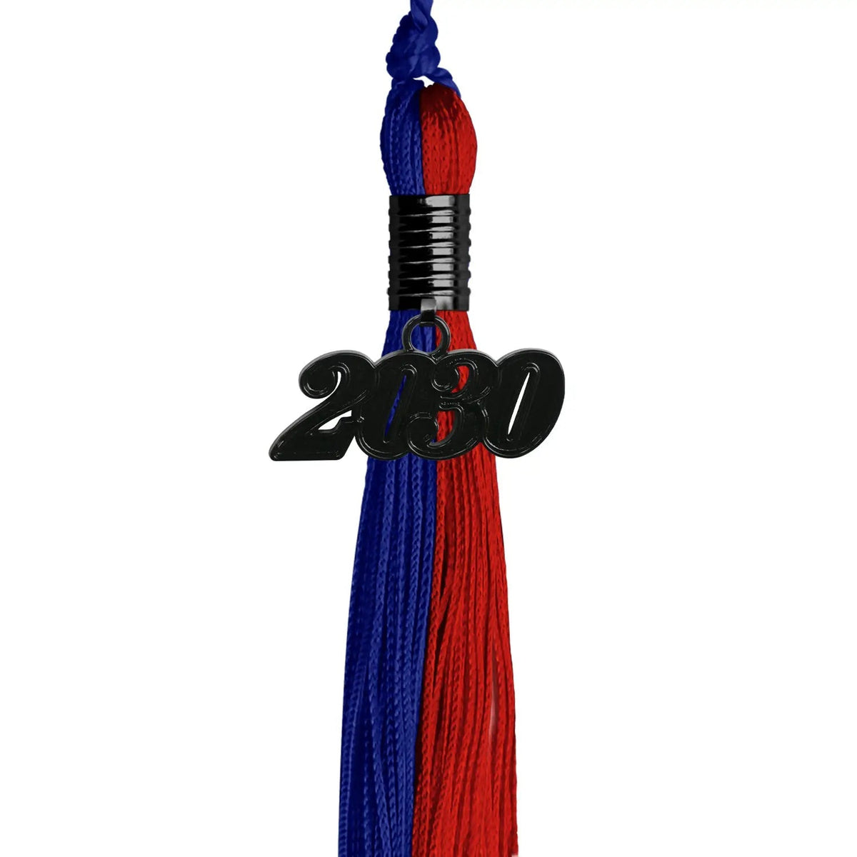Royal Blue/Red Graduation Tassel with Black Date Drop - Endea Graduation