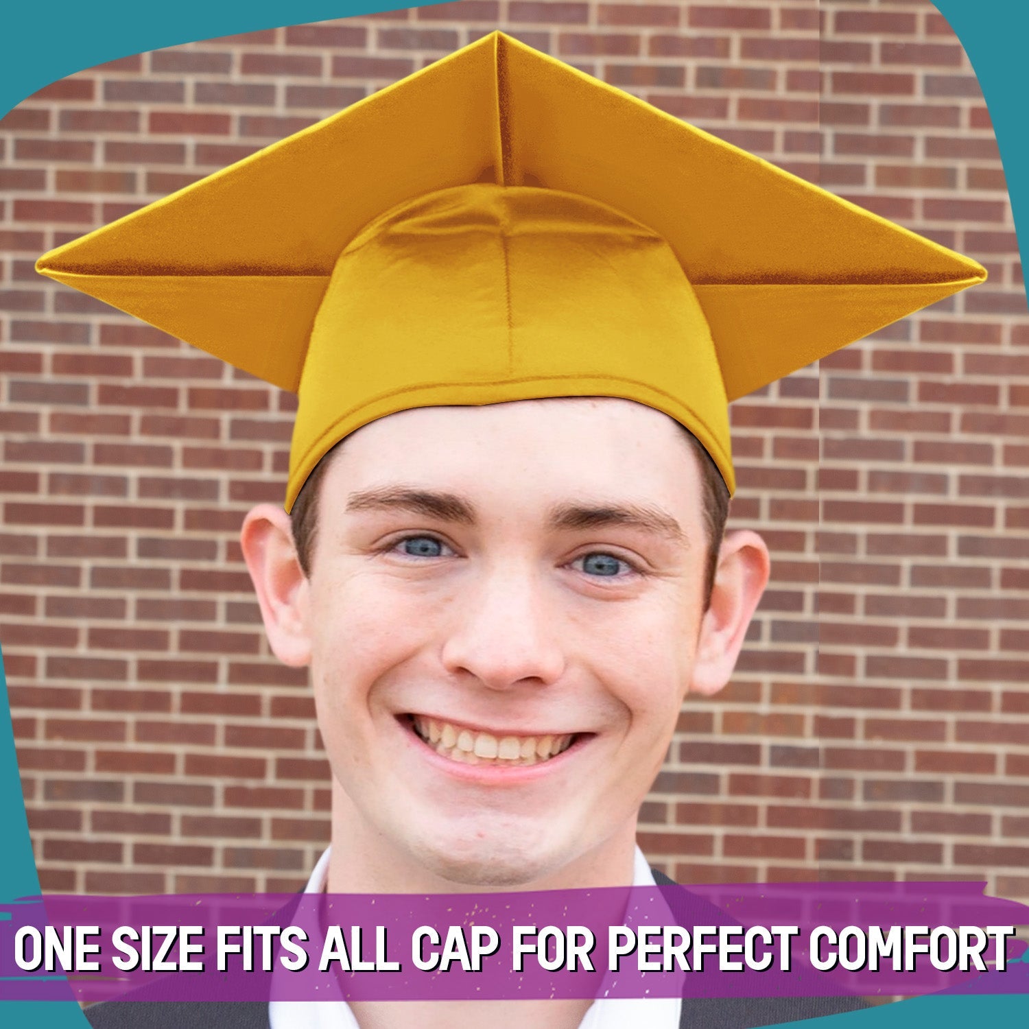 Shiny Antique Gold Graduation Gown & Cap - Endea Graduation