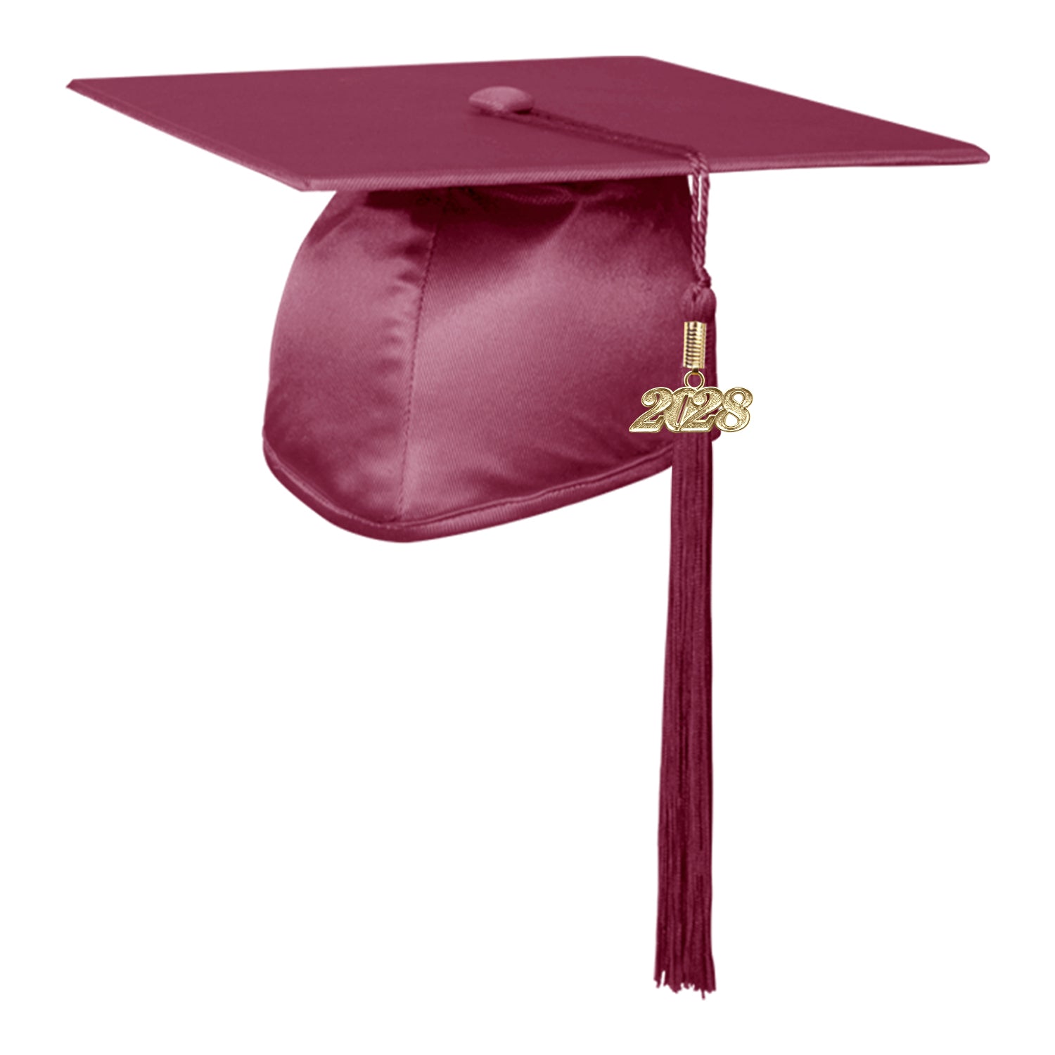 Shiny Garnet Graduation Cap & Tassel - Endea Graduation