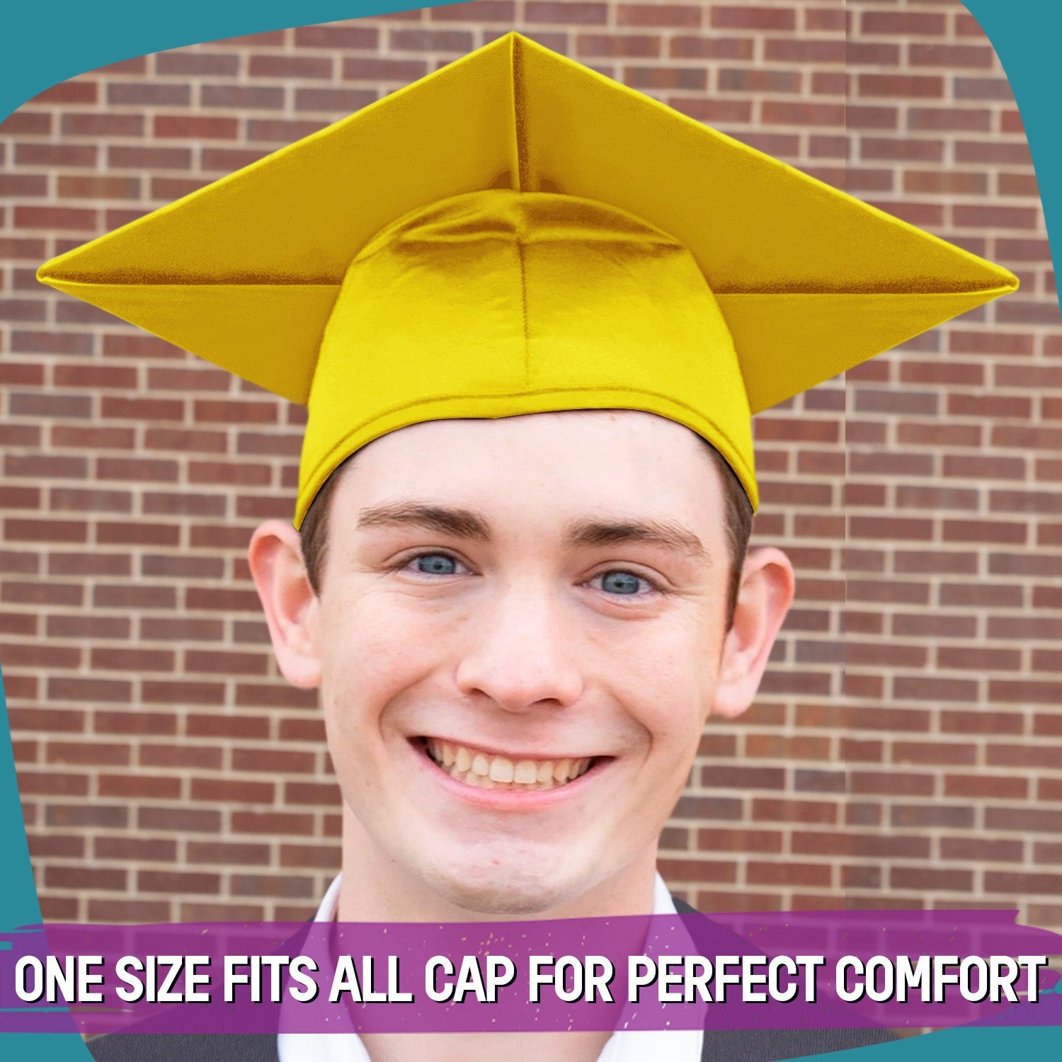 Shiny Gold Graduation Gown & Cap - Endea Graduation