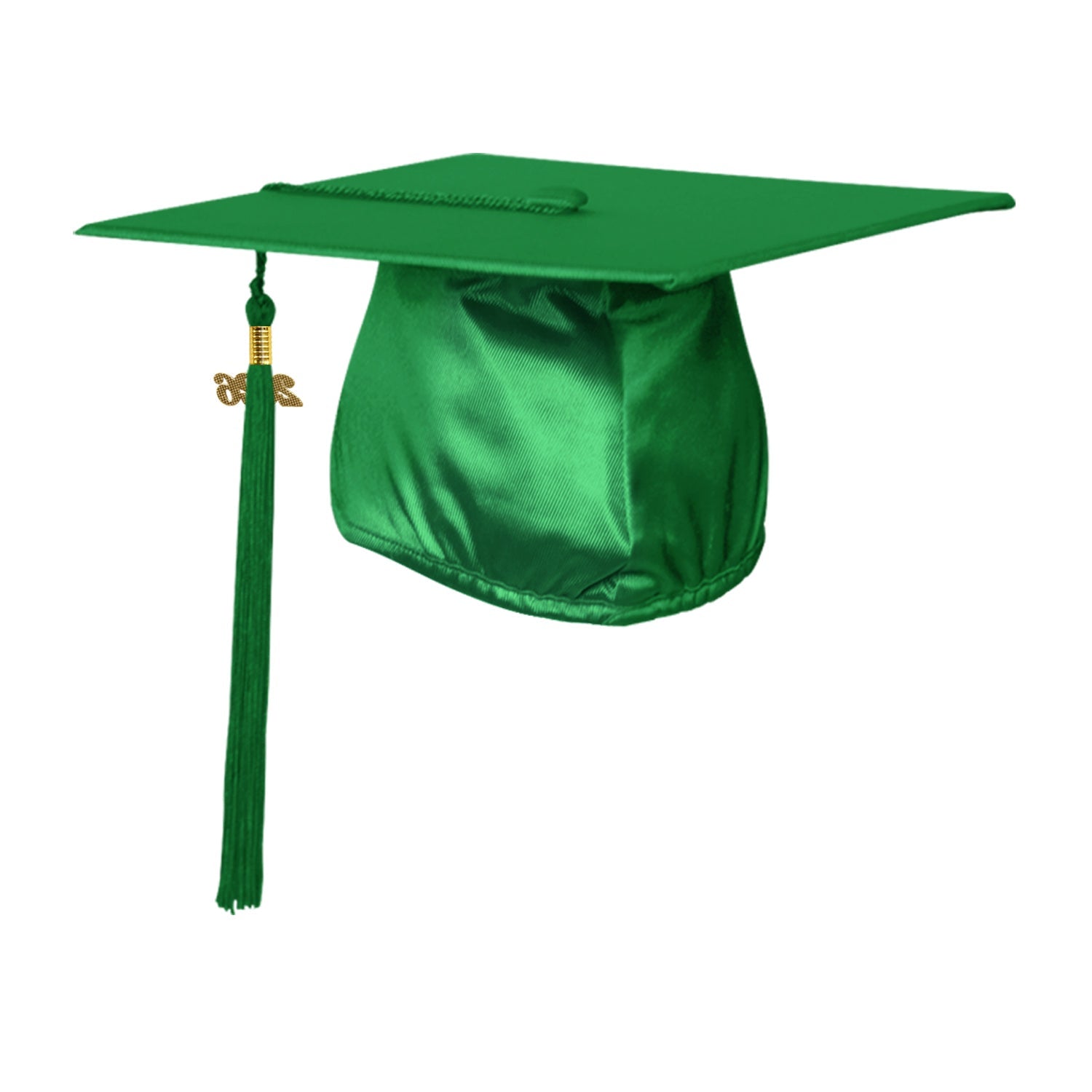 Shiny Green Graduation Cap & Tassel - Endea Graduation