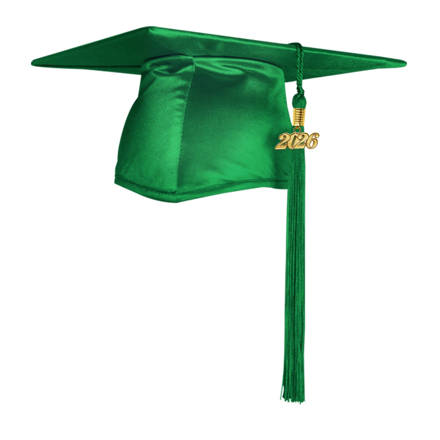 Shiny Green Graduation Cap & Tassel - Endea Graduation