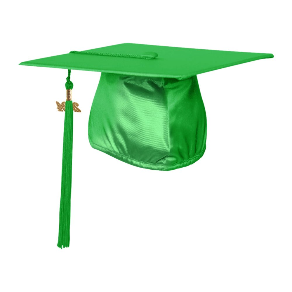 Shiny Green Graduation Cap & Tassel - Endea Graduation