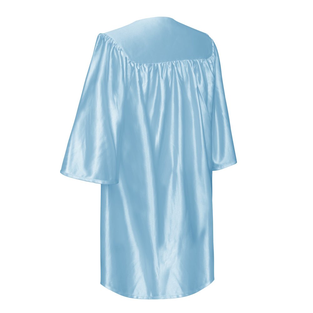 Shiny Light Blue Graduation Cap and Gown for Pre - school - Endea Graduation