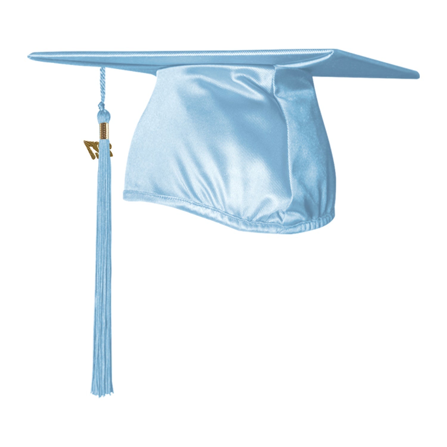 Shiny Light Blue Graduation Cap & Tassel - Endea Graduation