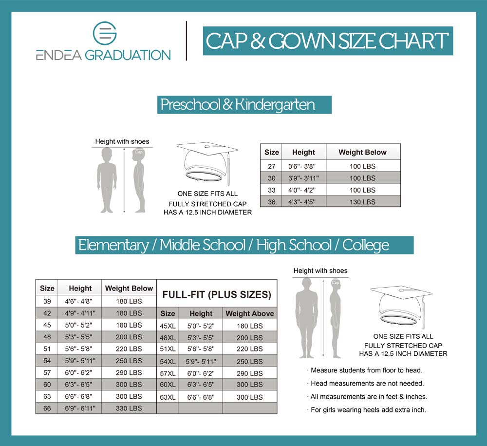 Shiny Light Blue Graduation Gown for Preschool - Endea Graduation