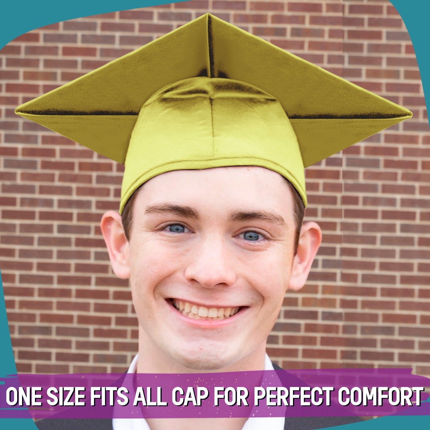 Shiny Majestic Gold Graduation Gown & Cap - Endea Graduation