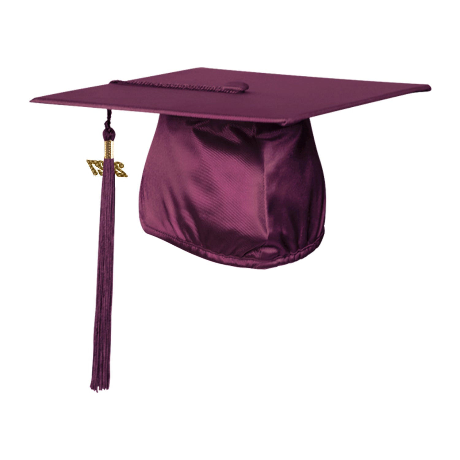 Shiny Maroon Graduation Cap & Tassel - Endea Graduation