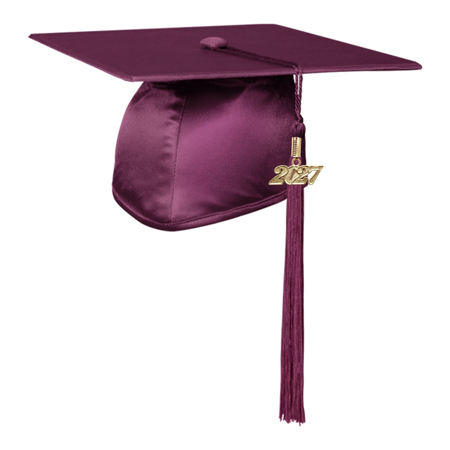 Shiny Maroon Graduation Cap & Tassel - Endea Graduation