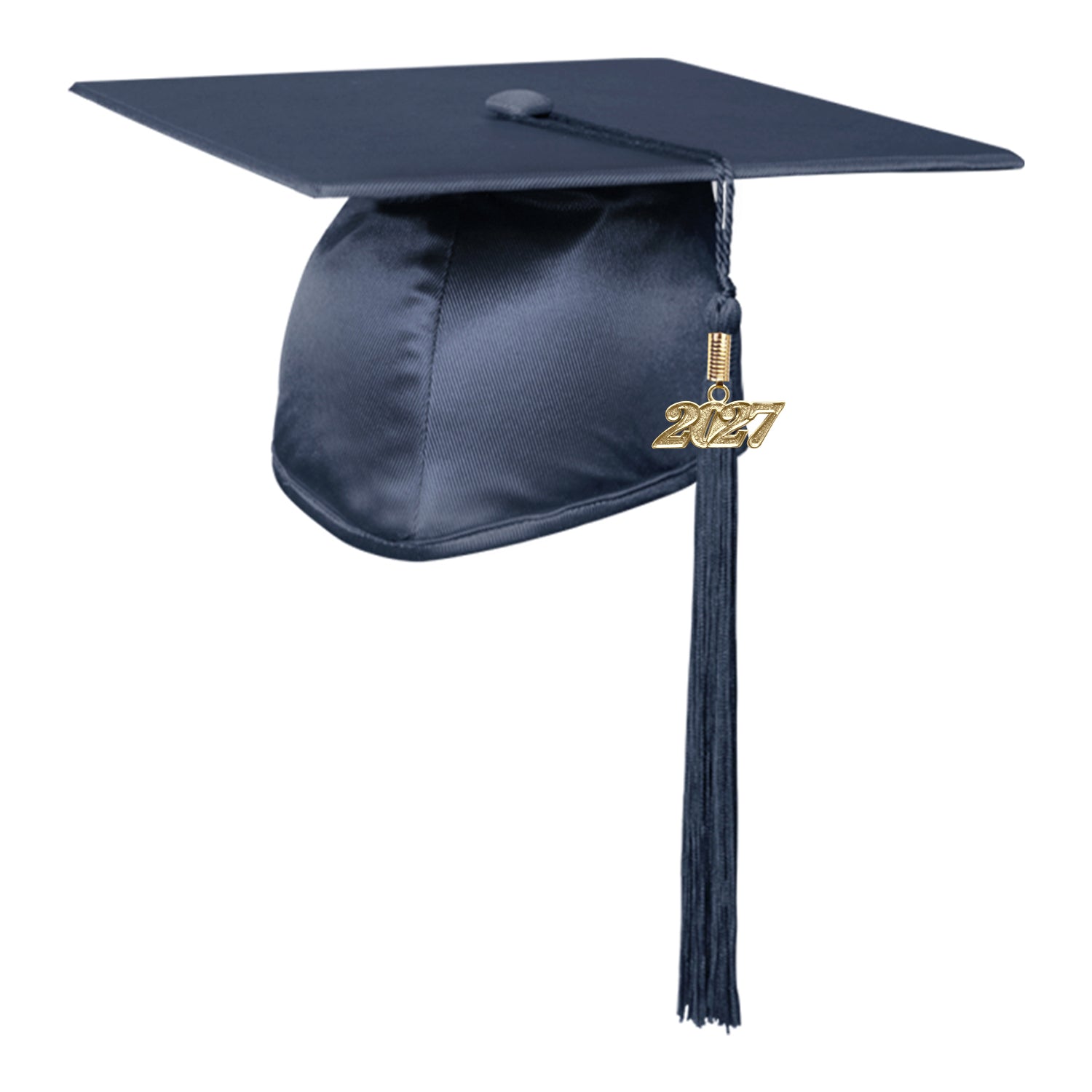 Shiny Navy Blue Graduation Cap & Tassel - Endea Graduation