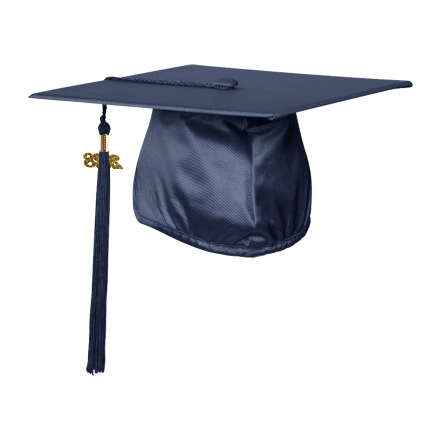 Shiny Navy Blue Graduation Cap & Tassel - Endea Graduation