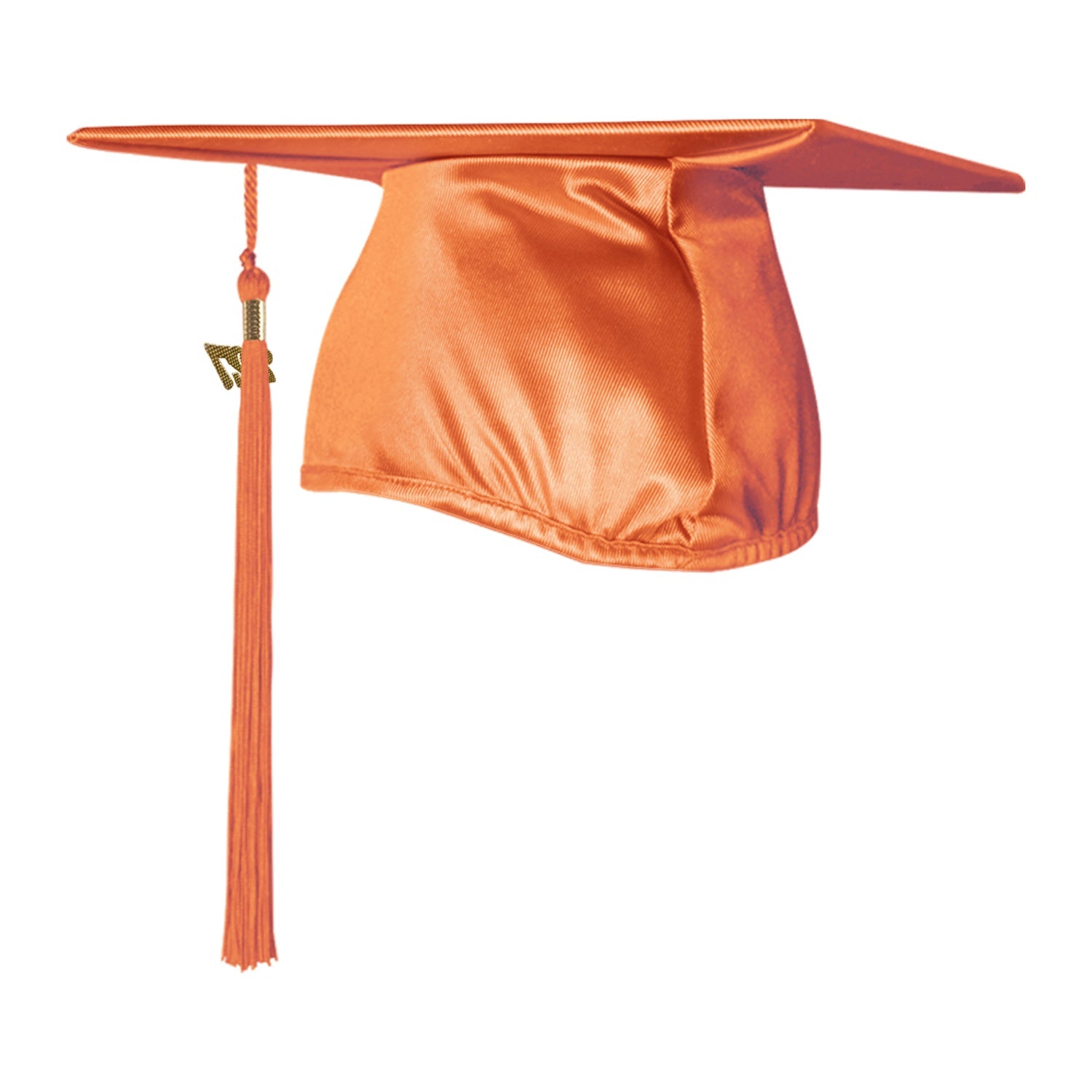 Shiny Orange Graduation Cap & Tassel - Endea Graduation